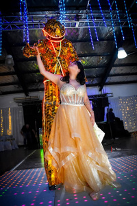 Funtoys, el Nuevo y Popular Disfraz de Robot con Luces LED Plateadas, Disfraz de Espejo Plateado para <span class=keywords><strong>Mujer</strong></span>, para Fiestas y Actuaciones - Product Image 3