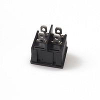 Interruptor Basculante 22x19.5 KCD5-201N con Luz Roja e Iluminación DPST 125V/250V 6A/10A 10000 Ciclos, Carcasa de Latón PA66, Conexión Rápida