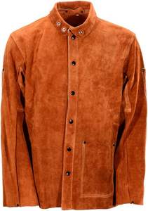 Cuir de vachette de qualité supérieure en tissu de coton veste de travail de soudage sécurité industrielle résistant aux radiations antistatiques - Product Image 5