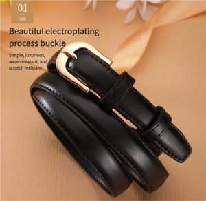 Cinturón versátil de diseñador de moda de alta calidad, cinturón de mujer, estilo minimalista, cinturón pequeño de cuero genuino, pantalones vaqueros decorativos para vestido - Product Image 2