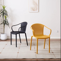 Chaise de salle à manger empilable en plastique mat, gain de place, imperméable, ergonomique, durable, pour la maison