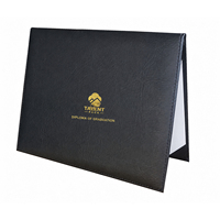 Porte-certificat personnalisé en cuir PU format A5, couverture de diplôme en similicuir uni pour la remise des diplômes