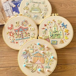 Kits de broderie pour débutants, marque XIXI, faits à la main, polyester, pré-motifs, instructions vidéo, point de croix, broderie, cerceau - Product Image 2