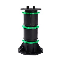 Base réglable en plastique de Decking de soutien de tuile auto-nivelant la taille de piédestal ajustée