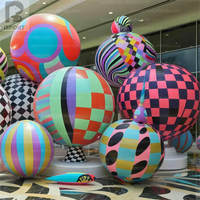 Ballon sphérique gonflable en PVC personnalisé, imprimé, à l'hélium, motif graffiti artistique, coloré, de 1m à 3m, pour publicité extérieure et événements