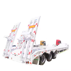 Semi-remorque surbaissée pour transport d'excavatrices avec rampe hydraulique, multi-essieux (3, 4, 5), capacité 40, 60, 80, 120, 100 tonnes, à vendre à prix compétitif - Product Image 1