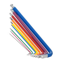 Haute résistance colorée 1.5mm-15mm L Type clé hexagonale Allen ensemble avec extrémité sphérique pour outils de réparation de vélo