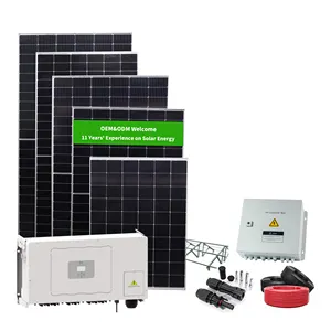 Sistema de bateria do painel solar de 1 megawatt Sistema de energia solar amarrado em grade de 1 MW Kit de sistema de energia solar e eólica