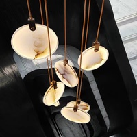 Lustre nordique moderne en cuivre pour Restaurant, luminaire rotatif pour escalier, chambre à coucher, chevet de Villa, lampe en marbre de luxe