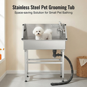 Stazione di Lavaggio Professionale per Cani PAT PET, Vasca in Acciaio Inox da 34 Pollici per <span class=keywords><strong>Toelettatura</strong></span> di Cani e Gatti di Piccola Taglia - Product Image 3