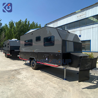 CAMPTRL Petite caravane en forme de larme légère, remorquable par une voiture électrique, avec kitchenette et rangement