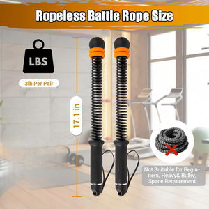 Wellshow Sport <span class=keywords><strong>Corde</strong></span> de combat portable sans <span class=keywords><strong>corde</strong></span>, avec poids réglables, cordes de combat sans fil pour la maison et la salle de sport, équipement d'exercice lesté - Product Image 2