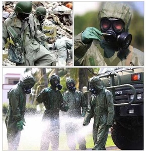 <span class=keywords><strong>Masque</strong></span> à gaz tactique CBRN <span class=keywords><strong>noir</strong></span> mat intégral avec diaphragme de communication pour cartouche RD40 NATO de 40 mm, respirateur de survie d'urgence - Product Image 6