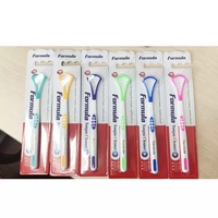 Limpiador y raspador de lengua de silicona y plástico de doble cara, duradero, para el cuidado bucal, limpieza dental higiénica y alivio del mal aliento