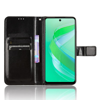 Pour Infinix Smart 8 étui en cuir PU portefeuille porte-carte fermeture magnétique support Flip Folio couverture coque de téléphone pour Infinix Smart 7 8