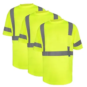 Reflexives Sicherheitshemd Klasse 2 Hochsichtbare klassische T-Shirts schnell trocknende Sicherheitsshirts für Herren und Damen