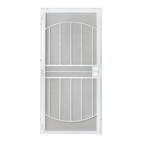 Porte grillagée de sécurité extérieure en acier de luxe en métal pour les maisons, portes moustiquaires simples noires en fer forgé