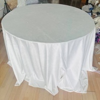 Nappe ronde en velours de 120 pouces, résistante aux plis, 305 cm, housse de table circulaire, tissu luxueux et doux en peluche pour mariage, banquet, événement