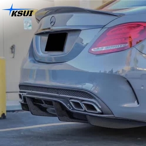 C63 W205สไตล์ <span class=keywords><strong>PSM</strong></span> C43 AMG คาร์บอนไฟเบอร์กันชนหลังดิฟฟิวเซอร์ลิปสำหรับ Mercedes Benz C-Class C260 W205 C63 C200 2015-2022 - Product Image 5
