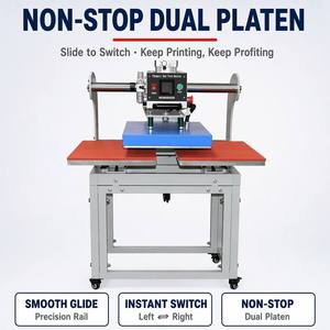 40x60cm 16*24in Semi-Automaticn Heat Press Machine Dual Heat Transfer Machine For Clothes