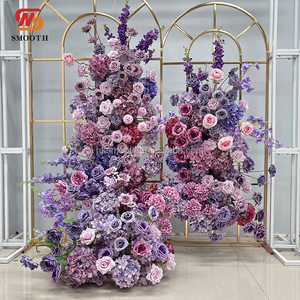 SMOOTH Luxury Wedding Events Decorative Plum Purple <b>Artificial</b> <b>Flower</b> Arrangement - Product Image 1