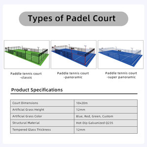 Pista de Pádel Panorámica Profesional, Pista de Tenis de Pádel Panorámica Completa, Centro Deportivo al Aire Libre, Pista de Pádel para Competición - Product Image 4