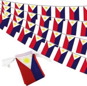Bandera de Filipinas Pequeña en Miniatura, Bandera de Cuerda Filipina para el Día de la Independencia, Eventos Patrióticos, Decoración de Bares y Deportes - Product Image 5
