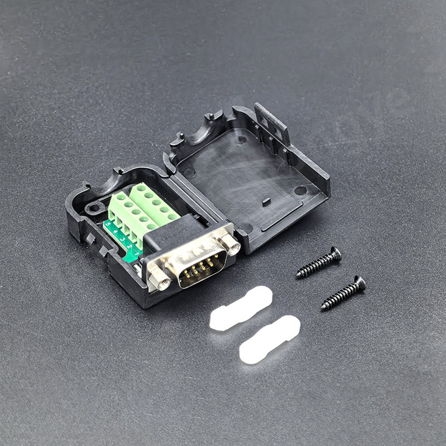 DB9 D-SUB Solderless Screw Terminal Connector Plastic Shell 9 Pin Male Female Breakout Board Adapter