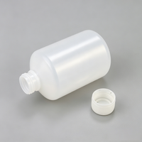 Bouteille de stockage HDPE grande capacité 500 ml avec couvercle à vis blanc, emballage multi-usage pour liquides ménagers, produits chimiques et cosmétiques