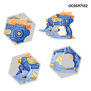 ปืนไดโนเสาร์แปลงร่าง 3-in-1 ของเล่นไดโนเสาร์แปลงร่างเป็นปืน ชุดเครื่องมือประกอบและถอดประกอบ พร้อมไฟและเสียง - Product Image 3