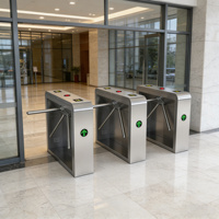Tourniquet semi-automatique à trois bras, tourniquet trépied, barrière à un seul bras, trépied premium en acier inoxydable, anti-entrée clandestine