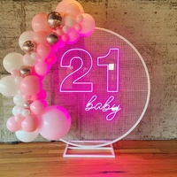 Winbo - Néon personnalisé géant - Chiffres lumineux - Joyeux anniversaire - Petite lumière RGB - Lettres lumineuses - Logo LED - Enseigne néon