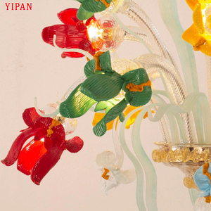 Lampadario a Sospensione in Vetro a Forma di Fiore Personalizzato, Creativo, per Clubhouse, Casa, <span class=keywords><strong>Ufficio</strong></span>, con LED - Product Image 4