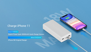 พาวเวอร์แบงค์ <span class=keywords><strong>Mi</strong></span> <span class=keywords><strong>3</strong></span> ความจุ 30000mAh รุ่น PB3018ZM ช่องเสียบ USB Type C <span class=keywords><strong>3</strong></span> ช่อง รองรับการชาร์จเร็ว 18W พกพาสะดวก Xiao <span class=keywords><strong>Mi</strong></span> <span class=keywords><strong>Powerbank</strong></span> 30000 แบตเตอรี่สำรองภายนอก - Product Image 5