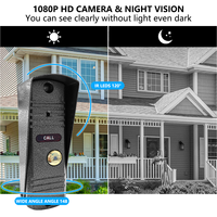 7 couleurs extérieur étanche à la pluie vidéo porte téléphone système d'interphone visuel maison porte téléphone système avec vidéo