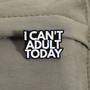 エナメルピンを育てたくない面白い引用レトロTVブローチラペルバッジジュエリーお友達向け卸売ギフト - Product Image 3