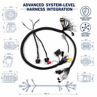Rangkaian Kabel Harness Kontrol Industri Kustom dengan Konektor Multi-Pin untuk Otomasi Sepeda Motor, Mobil, Elektronik 5mm