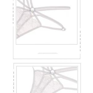Strings sexy de style européen et américain, culottes/t-shirts transparents à bretelles croisées pour femmes, séduisants et à taille basse - Product Image 3