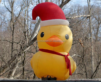 Sortie publicitaire extérieur Canard gonflable en caoutchouc jaune jouet animal Canard de Noël géant en caoutchouc gonflable à vendre
