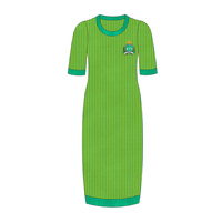 OEM Personnaliser sur la base de photos et d'échantillons Zeta Femmes Sororité Robe en tricot Couleur bonbon Bloqué Jacquard Robe pull