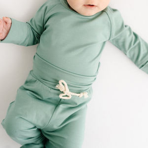 Set di abbigliamento in bambù con stampa personalizzata all'ingrosso pigiami di bambù per bambini pigiami tre <span class=keywords><strong>pezzi</strong></span> body Set di vestiti per bambini - Product Image 3