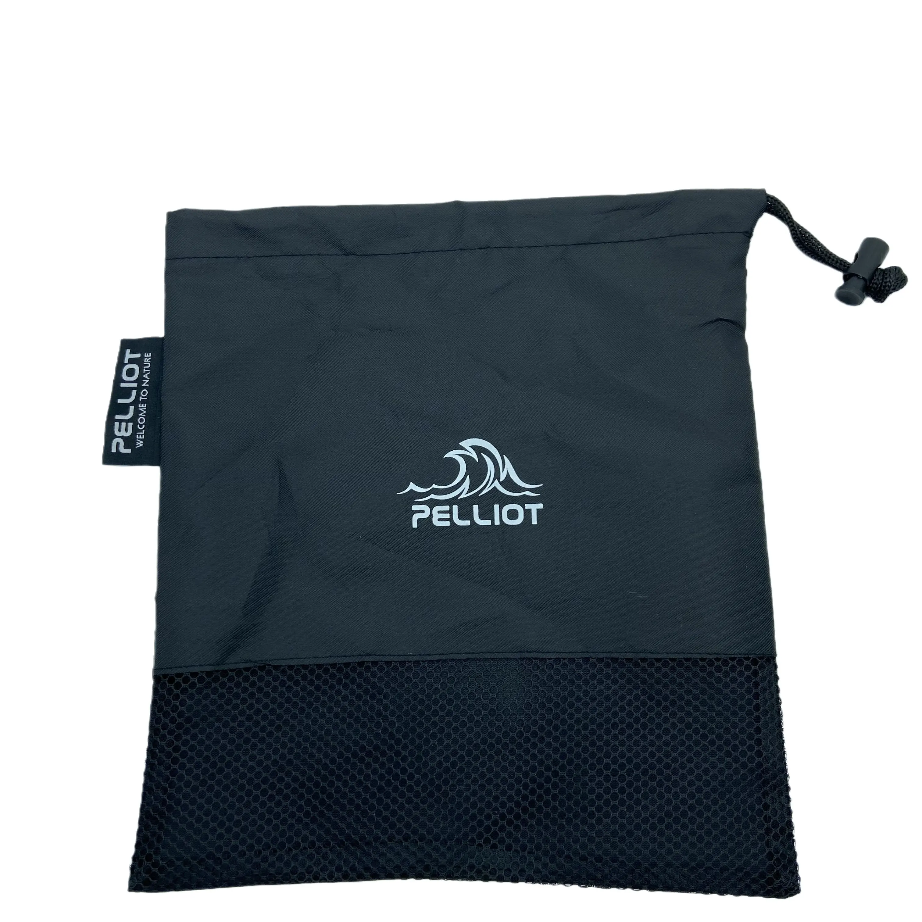 Bolsa de malha de poliéster, personalizada, de alta qualidade, malha de nylon, cordão, saco com corda única