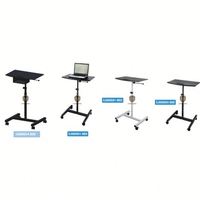 Bureau d'appoint mobile et réglable en métal pour ordinateur portable, avec roulettes, idéal pour la maison et l'étude