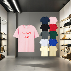 Custom <b>Logo</b> Men's Summer Korean Style Oversize T-Shirts 100% Cotton Embroidered Design Printed Pattern Colored T-Shirt - Product Image 2