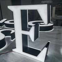 Panneaux en métal extérieurs personnalisés de haute qualité Led lettres éclairées et rétro-éclairées lettre de canal 3D signe de hall d'affaires signe de Logo 3D