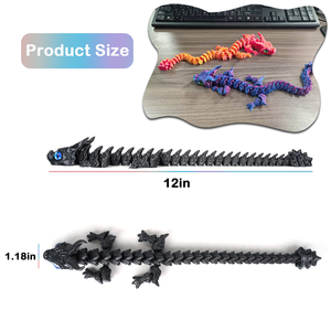 3D Printed Dragon Eyes Articulated Fidget Toy Unique Home Office <b>D</b>écor and Stress Relief Plastic 3D Printed Animals Dinosaurs - Product Image 6