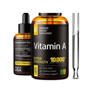 Private Label Premiunm Vitamin A Liquid Drops for Eye Vision Health Vitamin A Drops Dietary Supplement Skin Freckle Loss