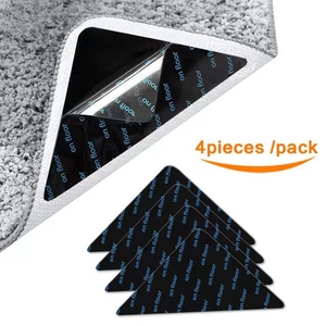 4 piezas de pegatinas autoadhesivas fuertes con puntos de sujeción, cinta adhesiva de gancho y bucle para sábanas, sofás, alfombras, tapetes antideslizantes. - Product Image 2