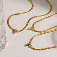 Kalung Rantai Kepang Lapis Emas Anti Karat Tahan Air dari Baja Anti Karat, Produk Terlaris Tiktok Fanhua Jewelry