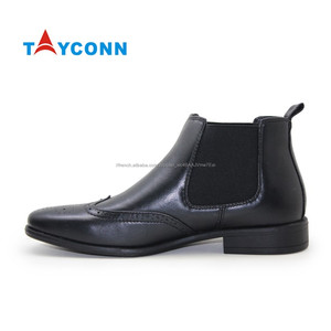 Vente en gros Logo personnalisé <span class=keywords><strong>noir</strong></span> italien élégant hommes hiver bottines robe formelle casual <span class=keywords><strong>Chelsea</strong></span> bottes hommes - Product Image 1